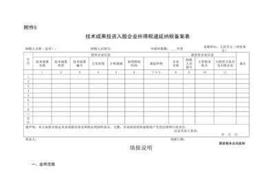 技術(shù)成果投資入股企業(yè)所得稅遞延納稅備案實務指南